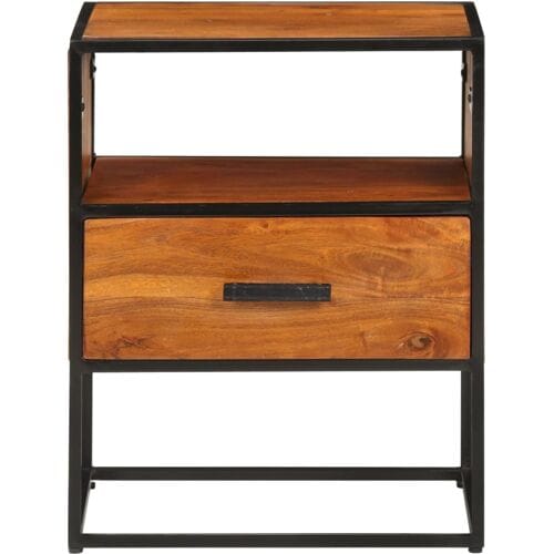 vidaXL - Nachtkastje - 40x30x50 - cm - massief - acaciahout