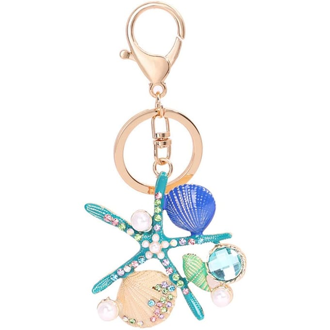 Schelpvormige Hanger Sleutelhanger Hars Sleutelring Tas Hangend Ornament (Blauw) blauw