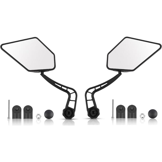 Fietsspiegel Mini Achteruitkijkspiegel voor Racefietsen Onbreekbaar Draaibaar Achteruitkijk Veiligheid Zijde Left and Right Side Bicycle Mirror white