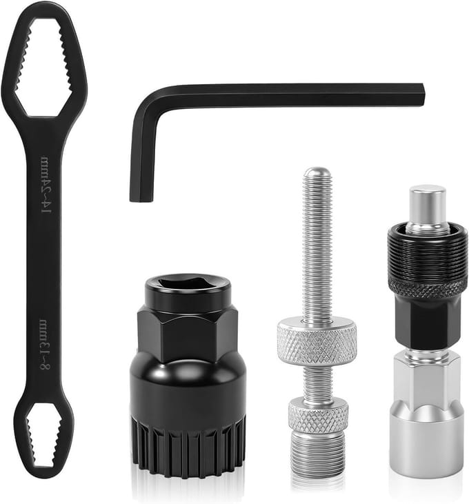 Fiets Crank Trekker en Bottom Bracket Tool Set voor 16mm Sleutels, Inclusief Dubbele Eind Sleutel en Binnenlager Verwijderaar