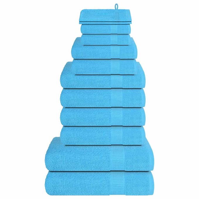 vidaXL - 12-delige - Handdoekenset - FROGN - 360 - g/m² - turquoise