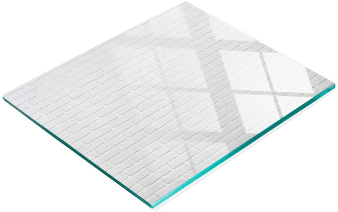 Multifunctionele decoratieve glazen wandplaat voor de keuken, baksteenmotief, 60x52 cm