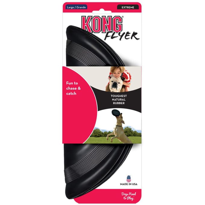 Kong Lichtspeelgoed Flyer Extreme - Hondenspeelgoed - 29,8 cm - Zwart