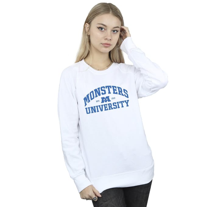 Disney Dames/Dames Monsters University Logo Sweatshirt (Wit)
