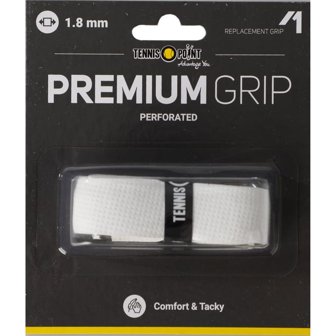 Tennis-Point Premium Grip Perforated Verpakking 1 Stuk-Wit