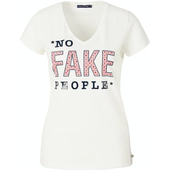 River Woods V- Neck Tee Ss + Deco Off White Taglia: XS | Maglie Sportivi Outlet | Donna | Bianco