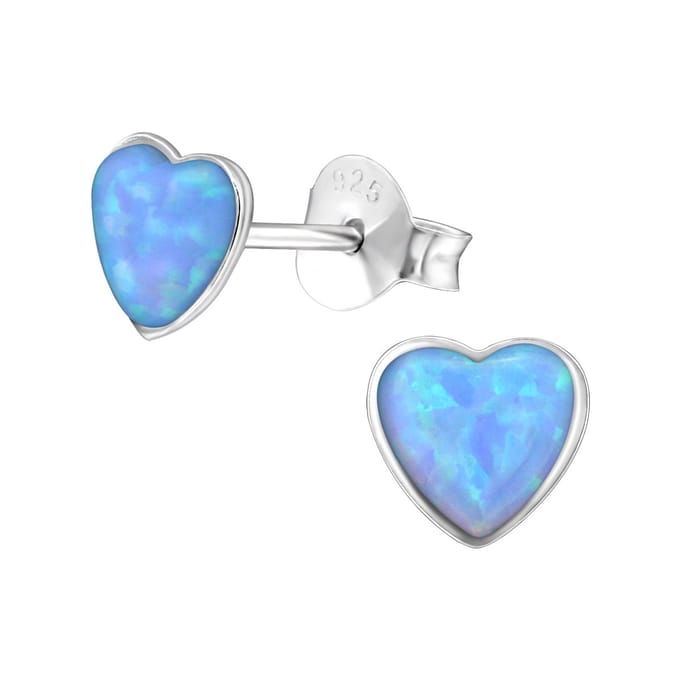 Montebello Oorbellen Efi Azure - 925 Zilver - Hart - Ø6mm