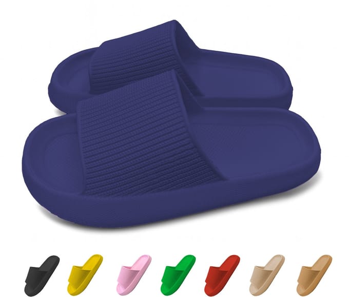 Zomer Badslipper 35-36 Donkerblauw (1 paar)