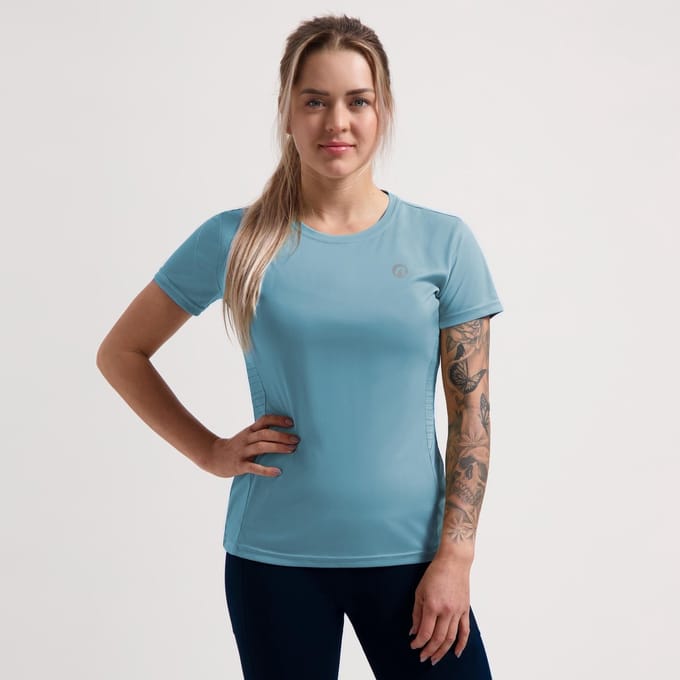 Rogelli Core Dames Hardloopshirt - Korte mouw - Lichtblauw