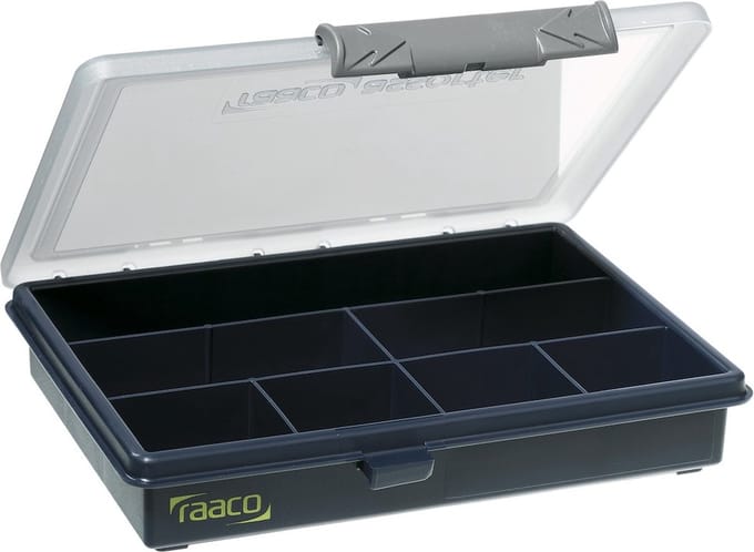 raaco Assorter 6-7 Assortimentsdoos (l x b x h) 175 x 143 x 32 mm Aantal vakken: 7 Vaste onderverdeling Box Inhoud 1 stuk(s)