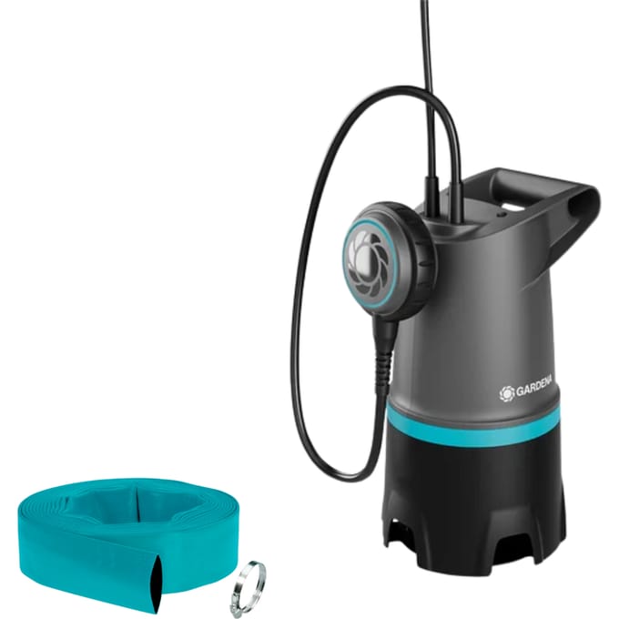 GARDENA Dompelpomp Vuilwater 20000 Basic – 20.000 liter/uur – 0,9 bar met platte slang