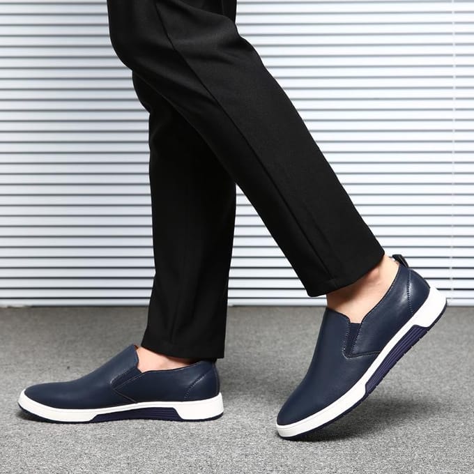 Herenmode, casual veterschoenen met puntige neus 42 wit