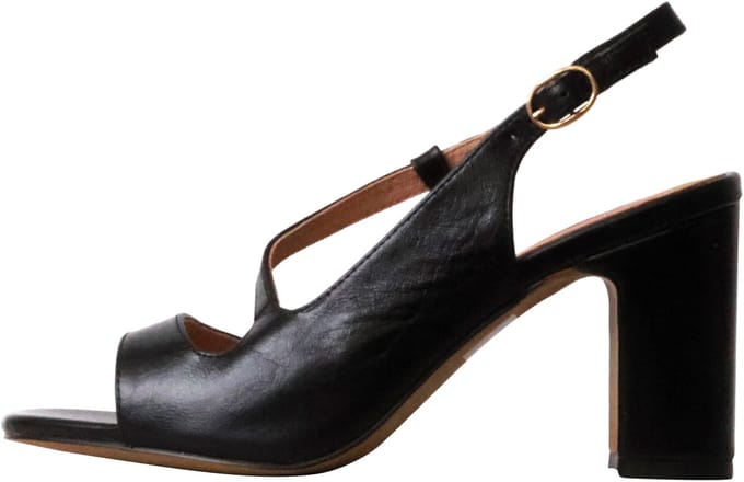 Suzanna leren sandalen met hak