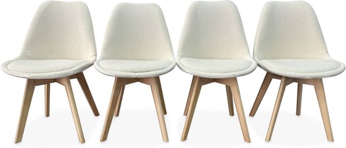 sweeek - Boucléstoelen, nils, set van 4