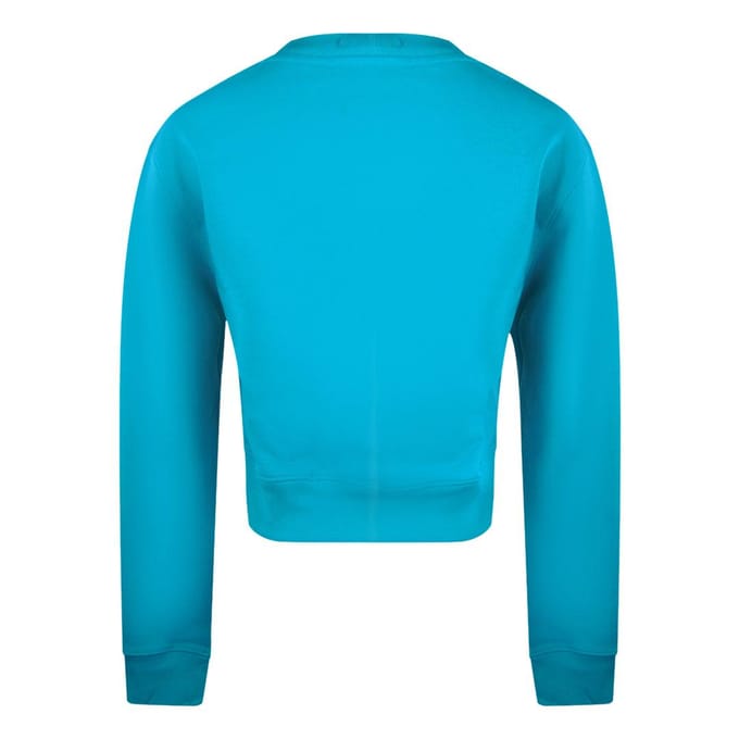 Moschino Uniseks Couture Logo Sweatshirt voor volwassenen (Turkooisblauw)