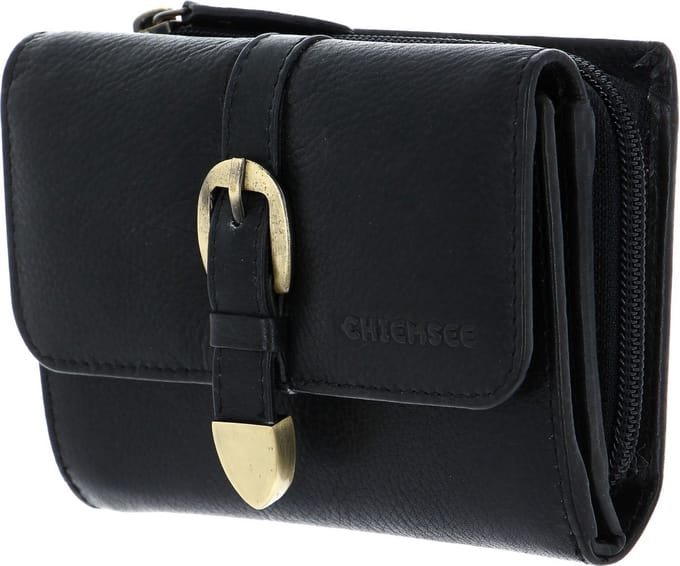 CHIEMSEE Leren Portemonnee Leather Wallet Black Zwart