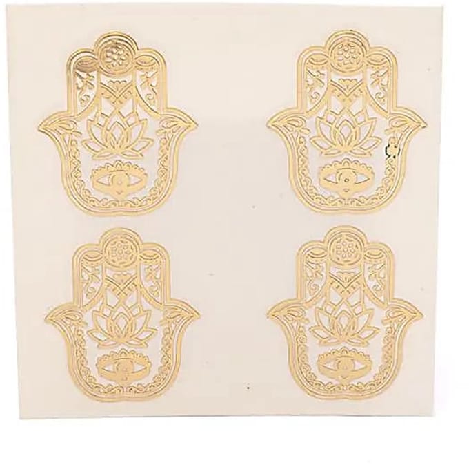 Metalen sticker Fatima's hand goud 4x