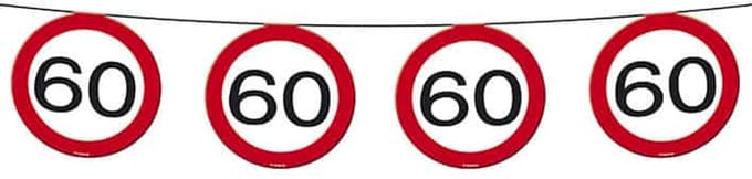 Folat - Vlaggenlijn verkeersbord 60 Jaar (12 meter)
