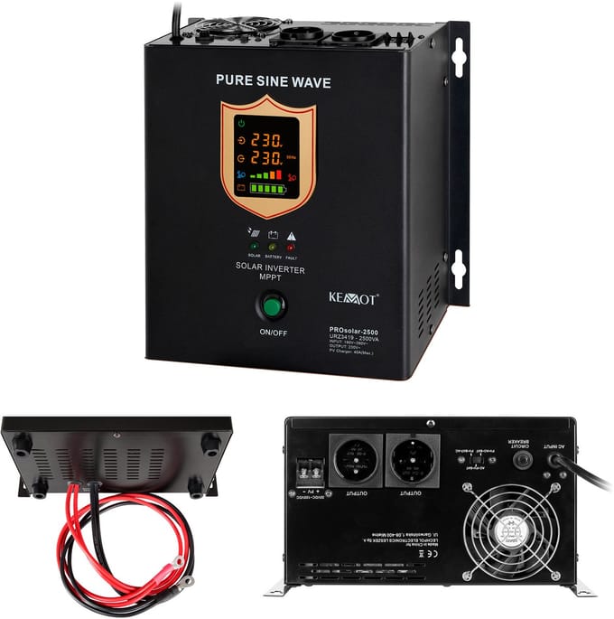 KEMOT PROsolar - Omvormer - 2500W - 24V - Zwart