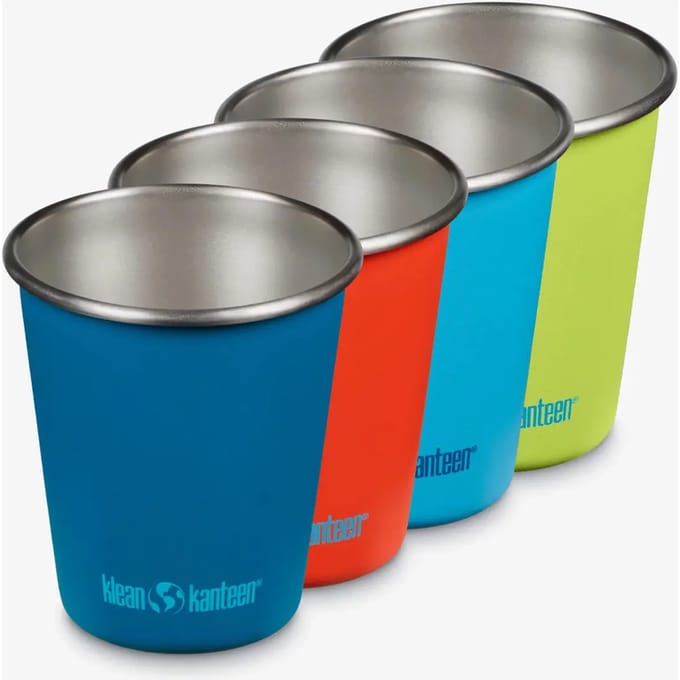 Klean Kanteen Steel Cup 10oz - 296ml - 4 pack - RVS Drinkbeker in vier mooie kleuren