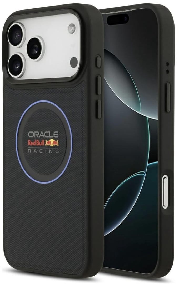 Red Bull Case Met Blauwe Ring En Metalen Knoppen Voor Iphone 17 Pro Max