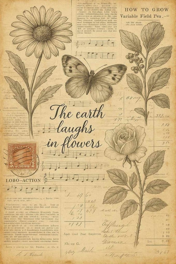 Botanical Illustration I - Mint by Michelle decoupage papier A3