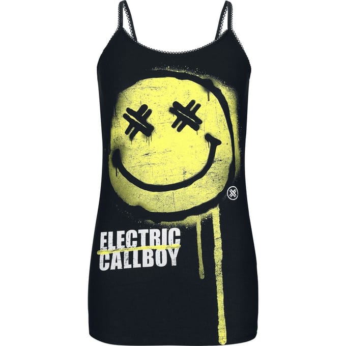 Electric Callboy Spray Smile Dames Top - zwart - M