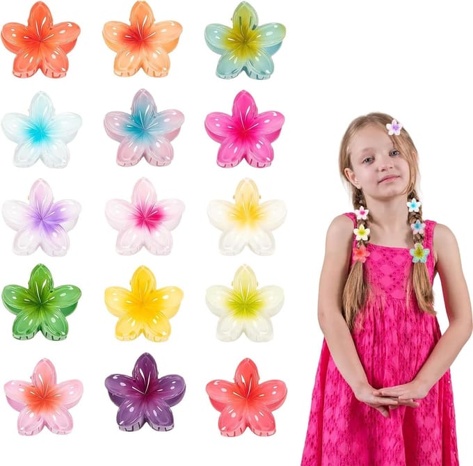 Set van 15 Bloemen Haarspeldjes Klein & Antislip voor Dames en Meisjes