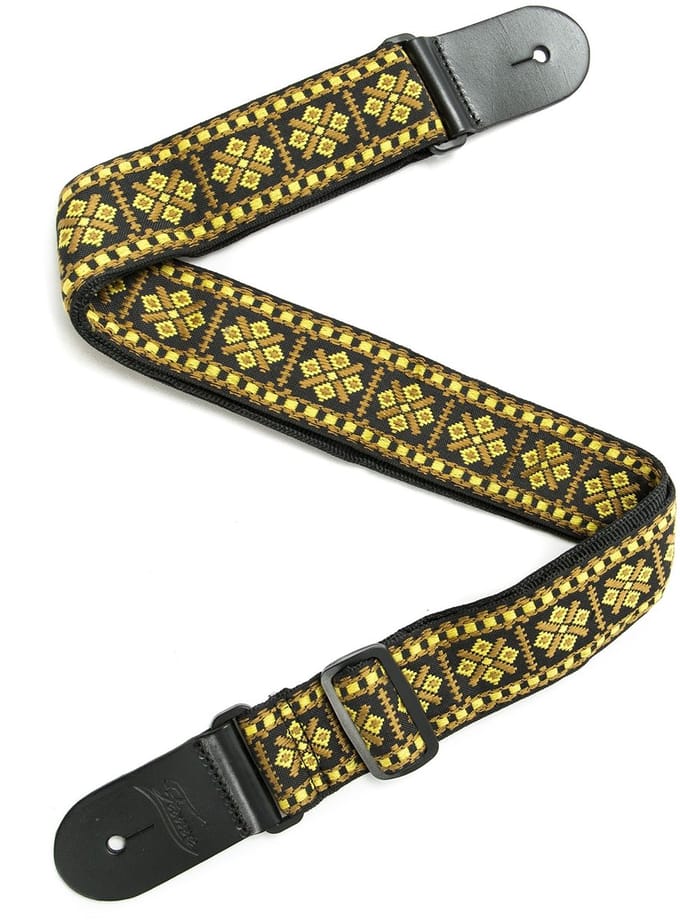 Fame Weave Series Baroque Pattern 1 Yellow - Gitaarband