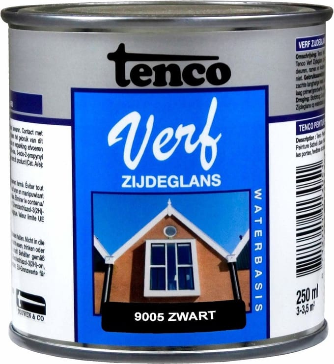 TENCO VERF WB ZG RAL ZWART 9001