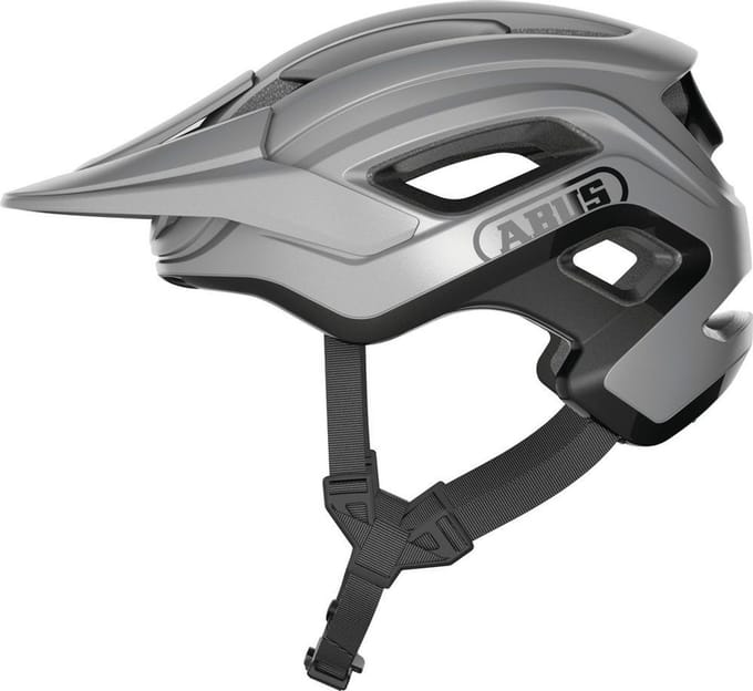 Fietshelm ABUS CLIFFHANGER Ti silver M - 54-58 cm - zilver - Geschikt voor gebruik op mountainbikes - 325 g