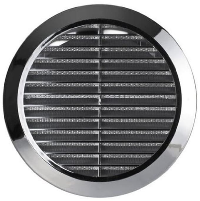 Rond Ventilatierooster met Muggennet en Kunststof Afwerking