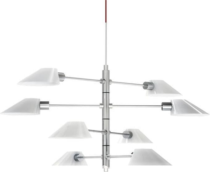 Hanglamp Soeur Sourire - blinkend wit - 8x60w E27