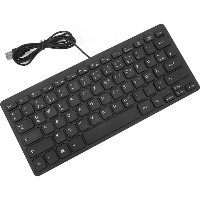 78 toetsen Taal Ultradun toetsenbord Plug and Play Spatwaterdicht USB bedraad compact toetsenbord voor German