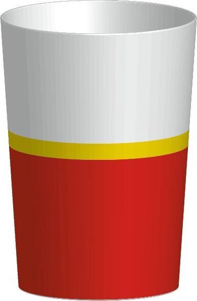 Zak Designs Riviera Drinkbeker - 300ml - Wit/Rood