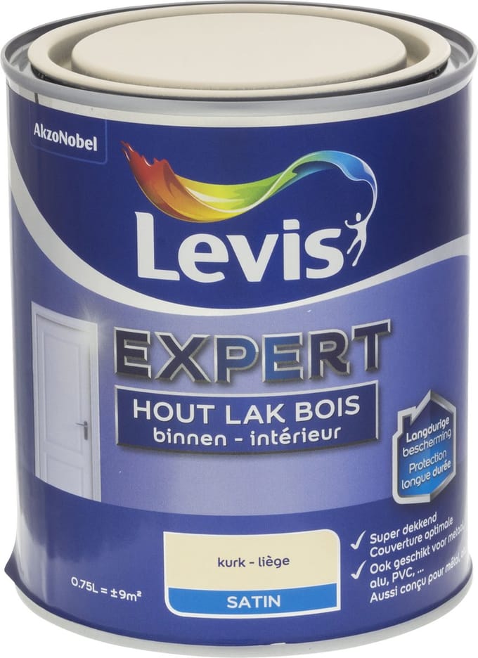Levis - Expert Hout Lak Binnen Satin - Kurk - 0,75 L
