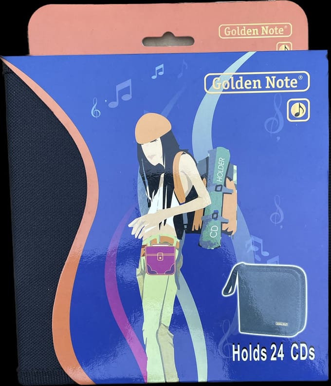 Golden Note CD/DVD Tas Zwart 24 CD's Zwart