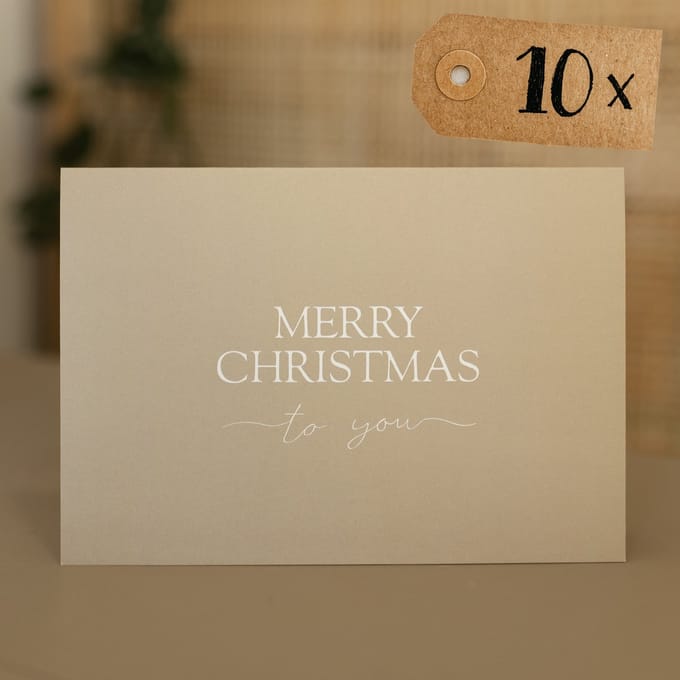 WeLikeToLove Kerstkaarten - Kerstkaartjes - Luxe - Set - Wenskaarten kerst - 10 stuks - A6