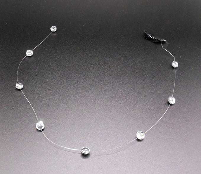 Festival/Ibiza haarclip met hanger diamanten