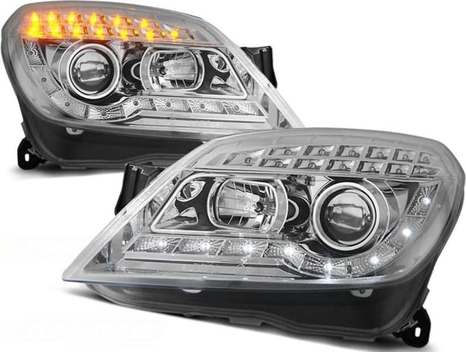 Koplampen met parkeerlicht OPEL ASTRA H 03 04-10 CHROOM