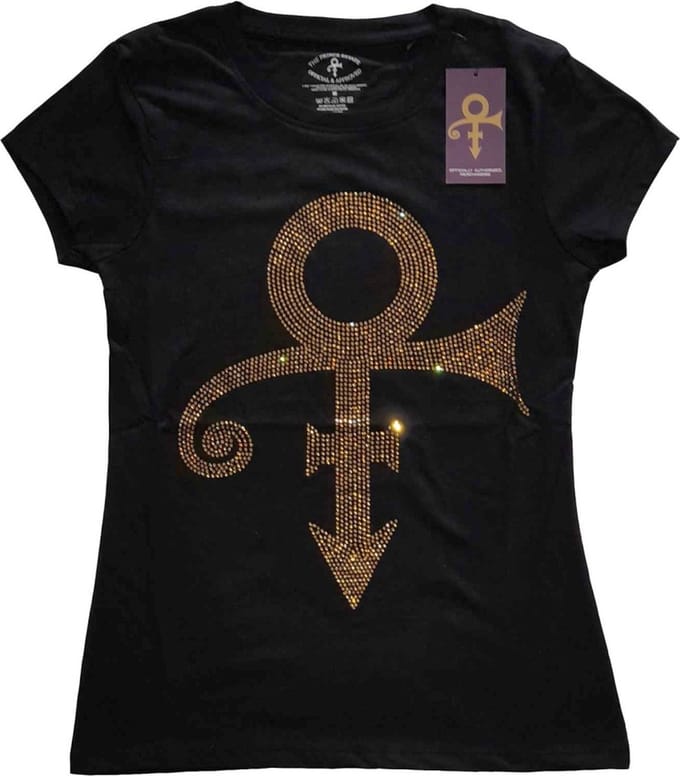 Prince - Gold Symbol Dames T-shirt - M - Zwart