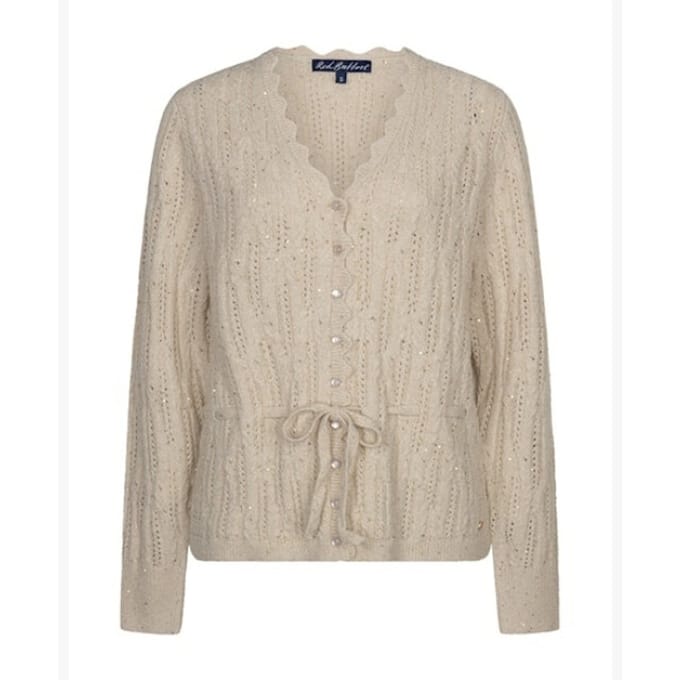 Red Button vest SRB5039 Ajour sparkle - Light Sand