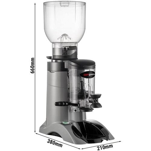 GGM Gastro Kaffeemühle - 2kg - 63dB - Mit Dosierer - Grau Grijs / Zwart