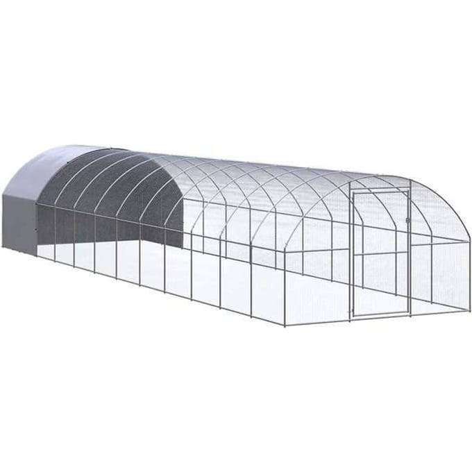 Maison Exclusive - Buitenkippenhok 3x12x2 m Gegalvaniseerd staal