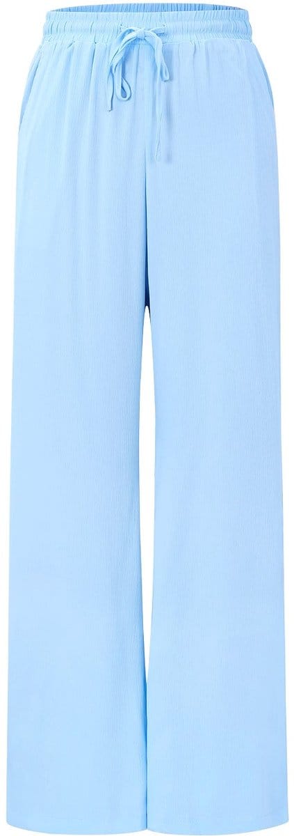 Elegante Geweven Polyester Vrouwen Rechte Broek - Blauw - Maat S