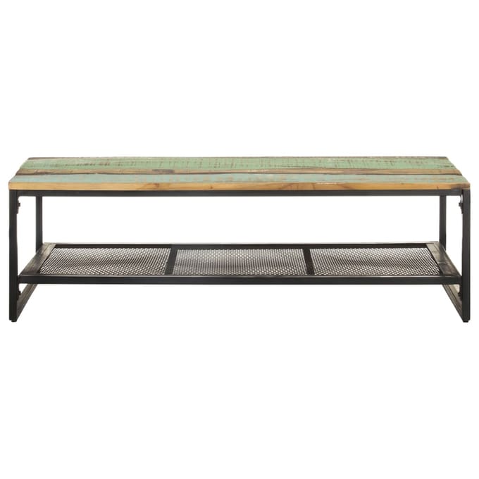 vidaXL - Salontafel - 110x60x35 - cm - massief - gerecycled - hout