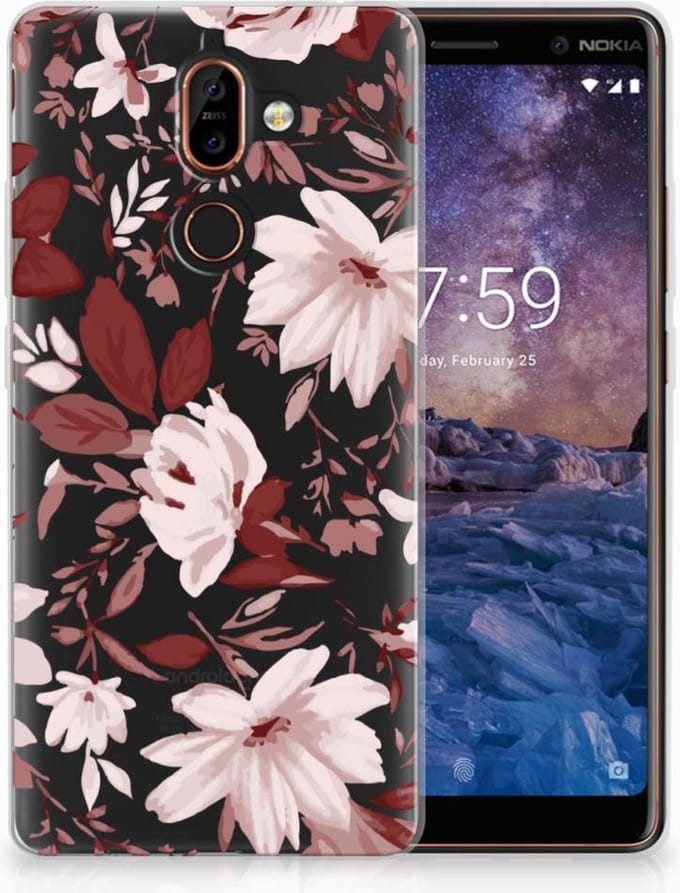 Hoesje maken Nokia 7 Plus Watercolor Flowers