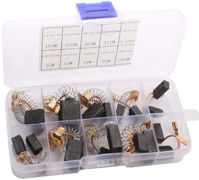 Dailygoody - 20 Stuks Motor Carbon Borstels - Vervangingsset voor