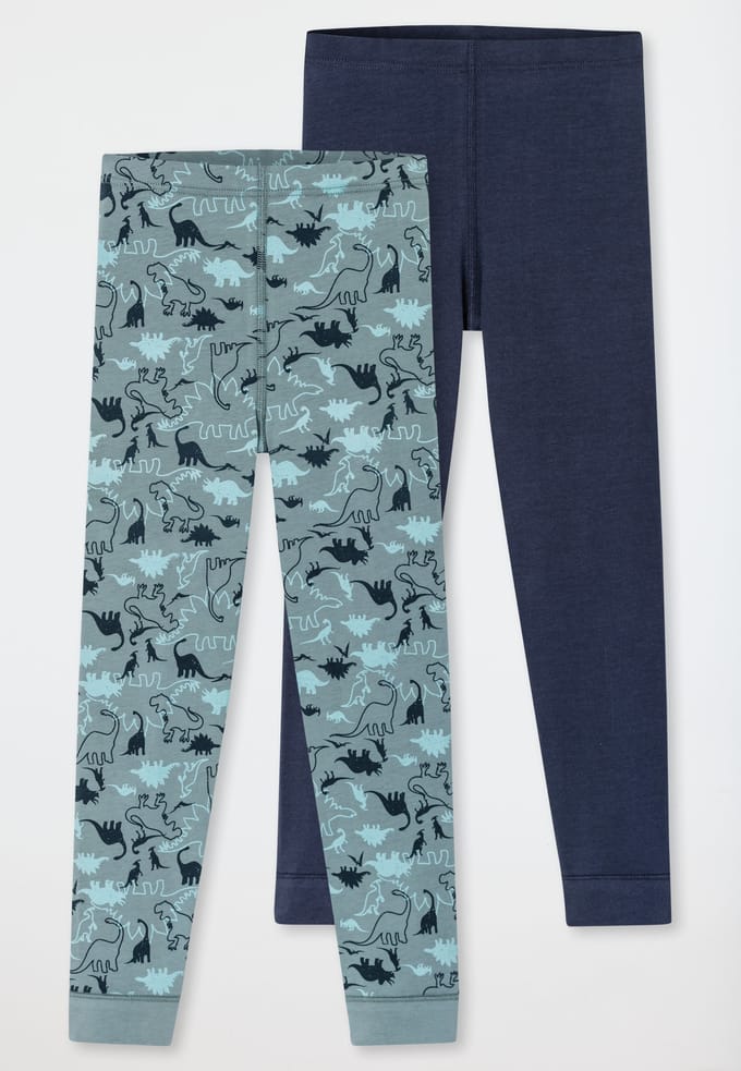 Lange onderbroek 2 set van 2 Dinos blauw/ groen - 95/5 92