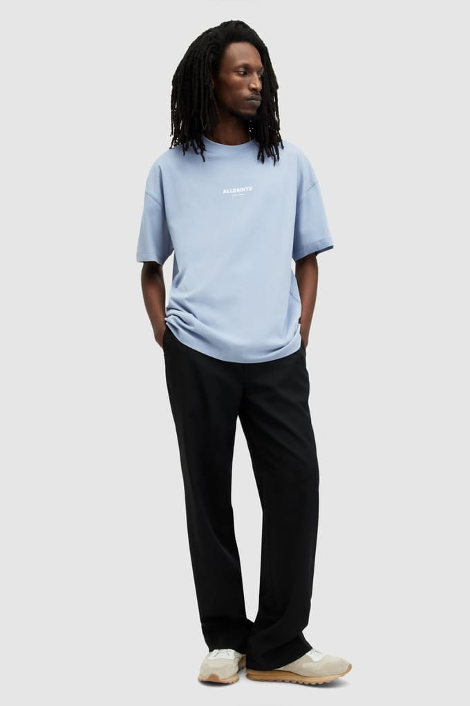 AllSaints Subverse Ss Crew Violet Blue Taglia: L | Magliette basic Outlet | Uomo | Blu
